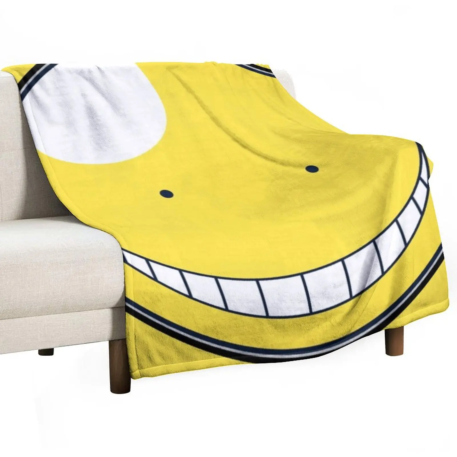 

Koro sensei Assassination Classroom , Korosensei Face Throw Blanket All Season Soft Lightweight Blanket for Home