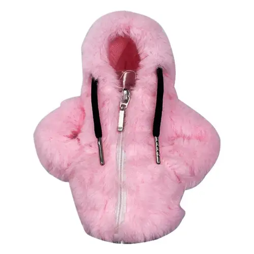 Sudadera con capucha para perilla de palanca de cambios de coche, cubierta de palanca de cambios de felpa, accesorios interiores automotrices de invierno, decoración divertida para coche, aparatos interiores