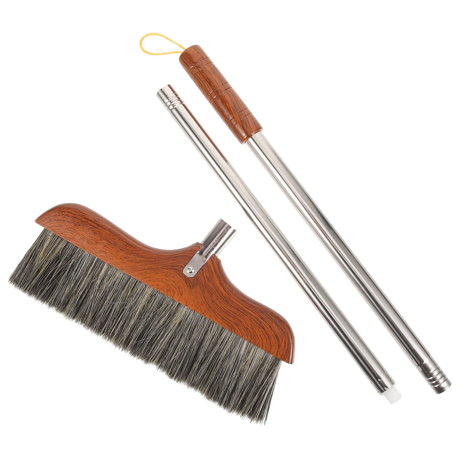 Bristle Broom Flooring Outdoor Hair Cleaning Brush Tool Kitchen Brooms for Sweeping Indoor Soft Fur Long Handle Office