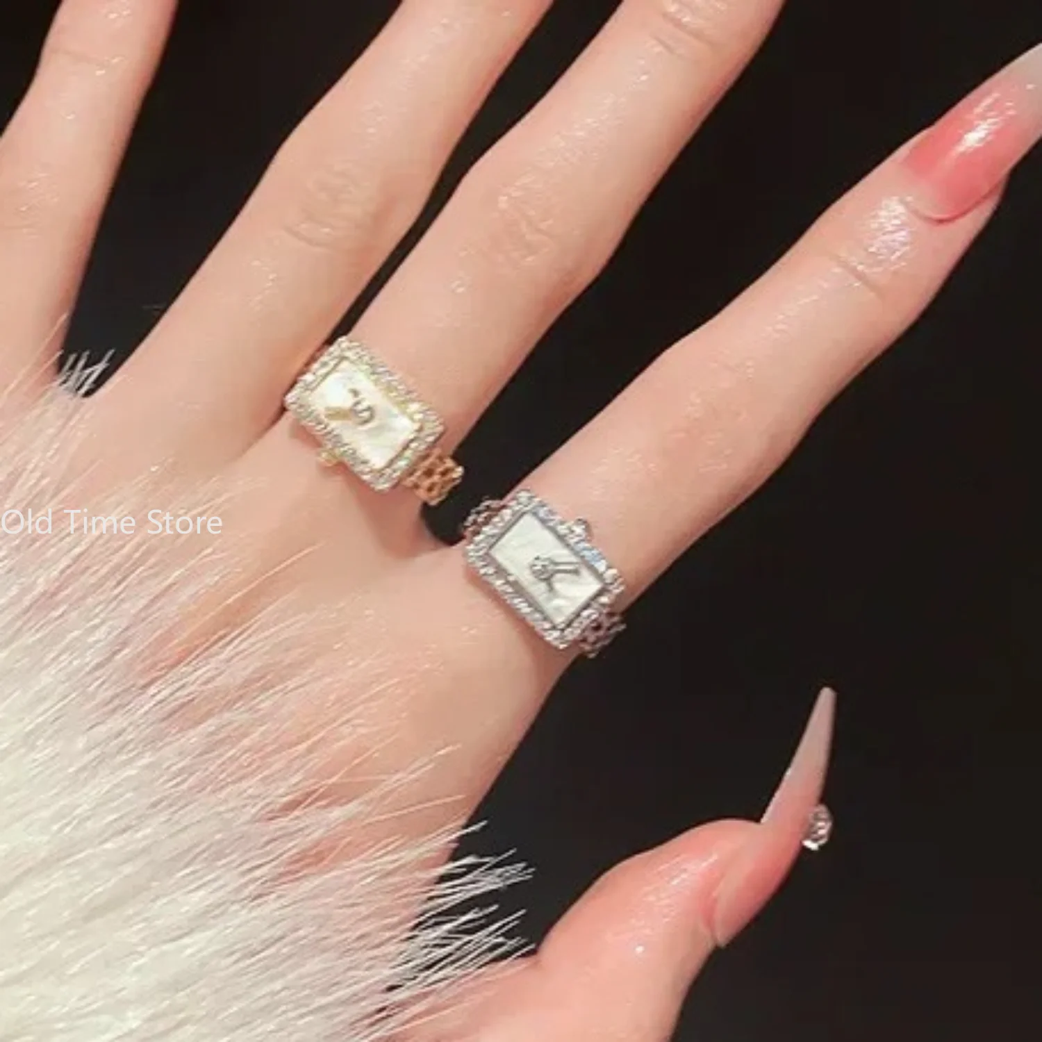 Luxury Watch Shape Open Ring for Women Sparkling Zircon Adjustable Jewelry Gift for Girlfriend Wife Anniversary Valentine