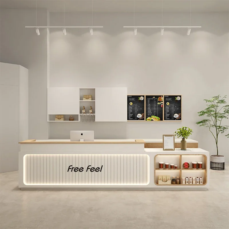 Simple Modern Information Reception Desk Luxury Mobile Advisory Cabinet Reception Desk Lectern Comptoir Caisse Luxury Furniture