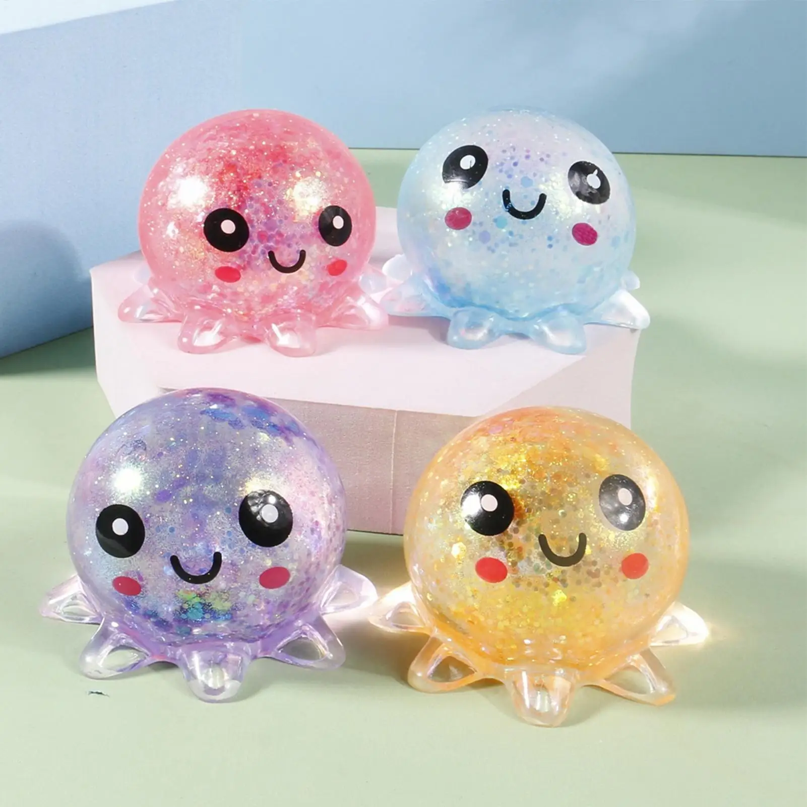 

Мягкие игрушки-осьминоги для снятия стресса, сенсорные игрушки-антистресс, забавные карманные мячики-антистресс для детей и взрослых, для дома, офиса, путешествий