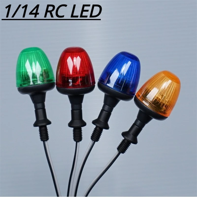 

LED warning light 2RL-006 360 degree rotating light engineering vehicle light For Tamiya 1/14 RC truck trailer dump truck parts