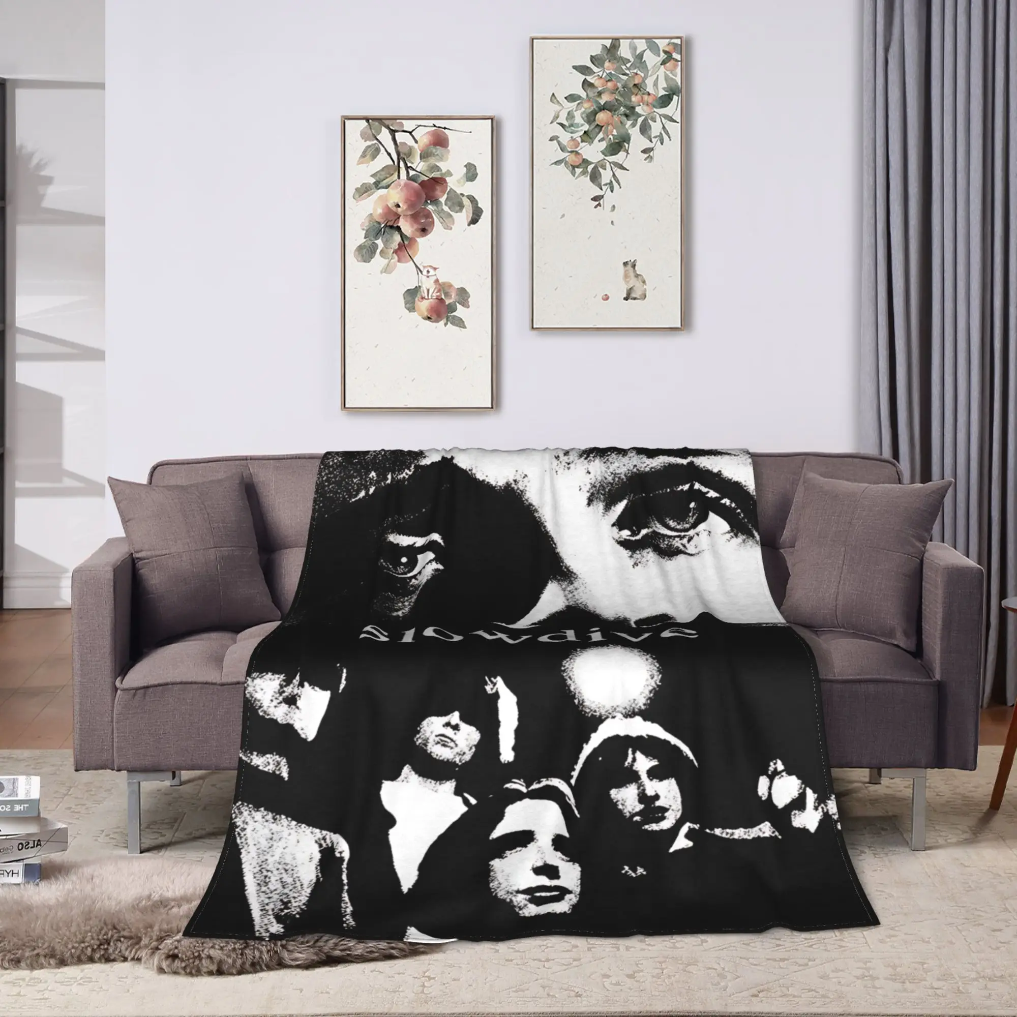 Slowdive Alison 1991 Vintage Flannel Blanket  Warm Bedding Throws for Couch Bed Decorative Novelty Bedspread Sofa Bed Cover