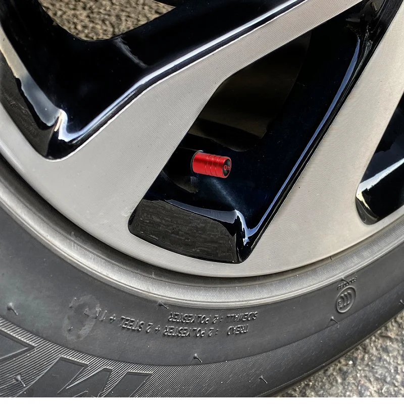 أغطية صمام إطار عجلة سيارة من سبائك الألومنيوم ، فولكسفاغن فولكس فاجن جي باسات تيغوان جيتا Mk6 شيروكو بولو 6R توران جولف R CC ، 4