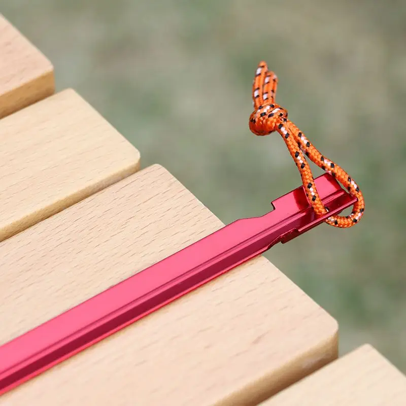 المظلة أوتاد خيمة سبائك الألومنيوم في الهواء الطلق حديقة حصص الأرض مسمار مع الحبل للتخييم الظهر خيمة للتنزه الملحقات