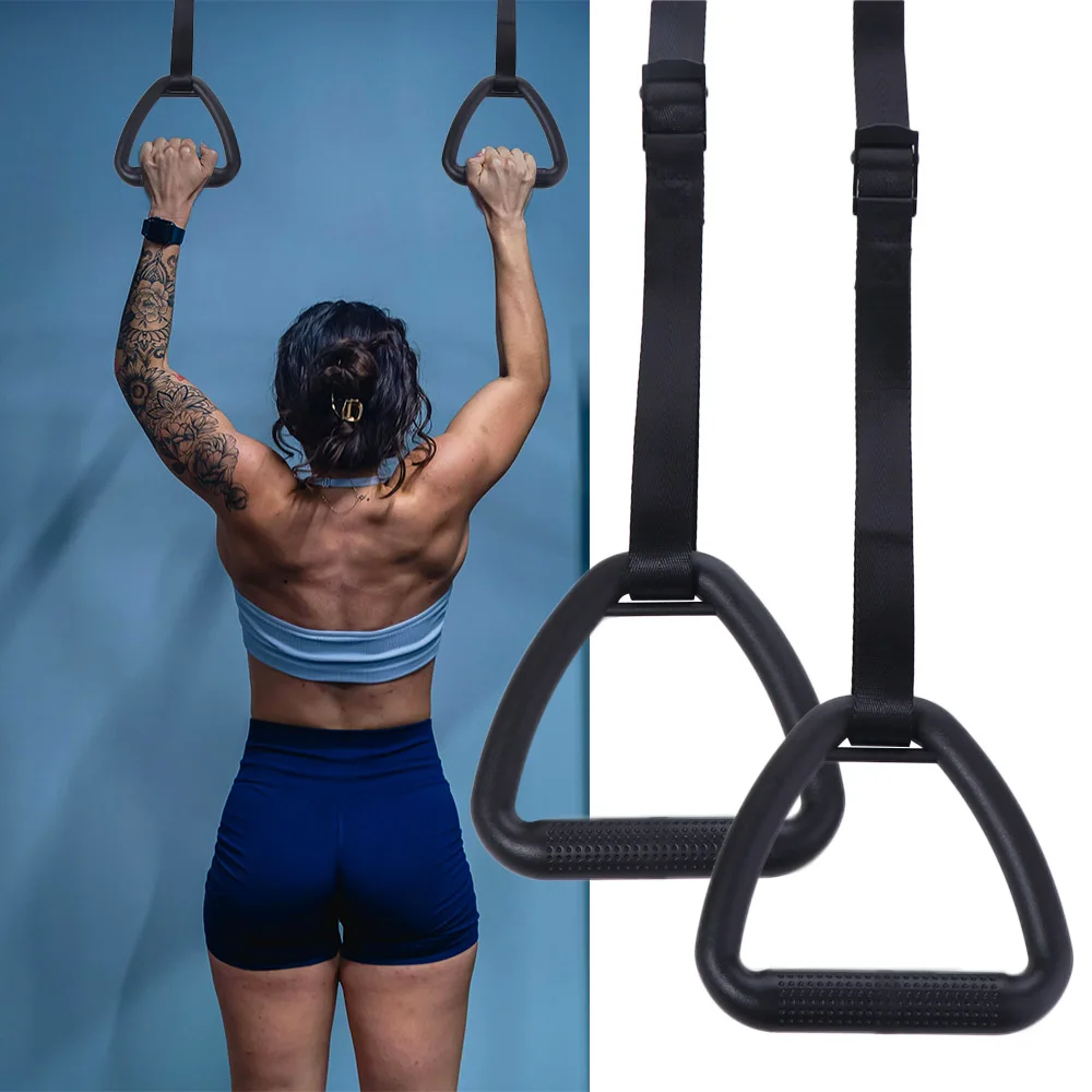 Gymnastikringe, Klimmzuggriffringe mit verstellbaren Trägern für Kinder, Heimtraining für Erwachsene, Krafttraining, Fitnessgeräte