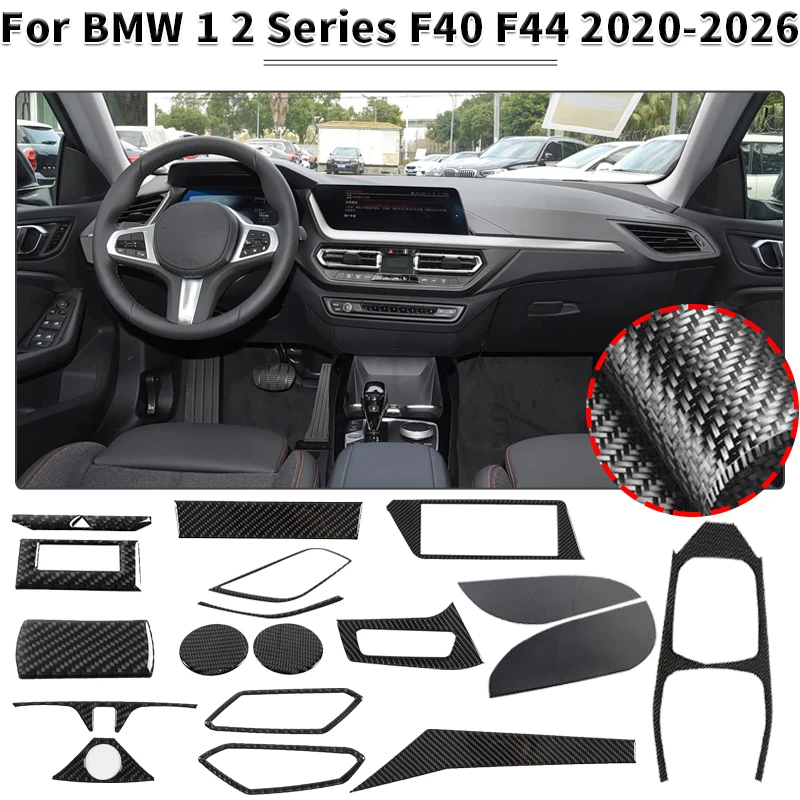 

For BMW 1 2 Series F40 F44 2020-2024 Car Center Console Gear Shift Panel Cover Trim Sticker Kit Car Interior Accessories