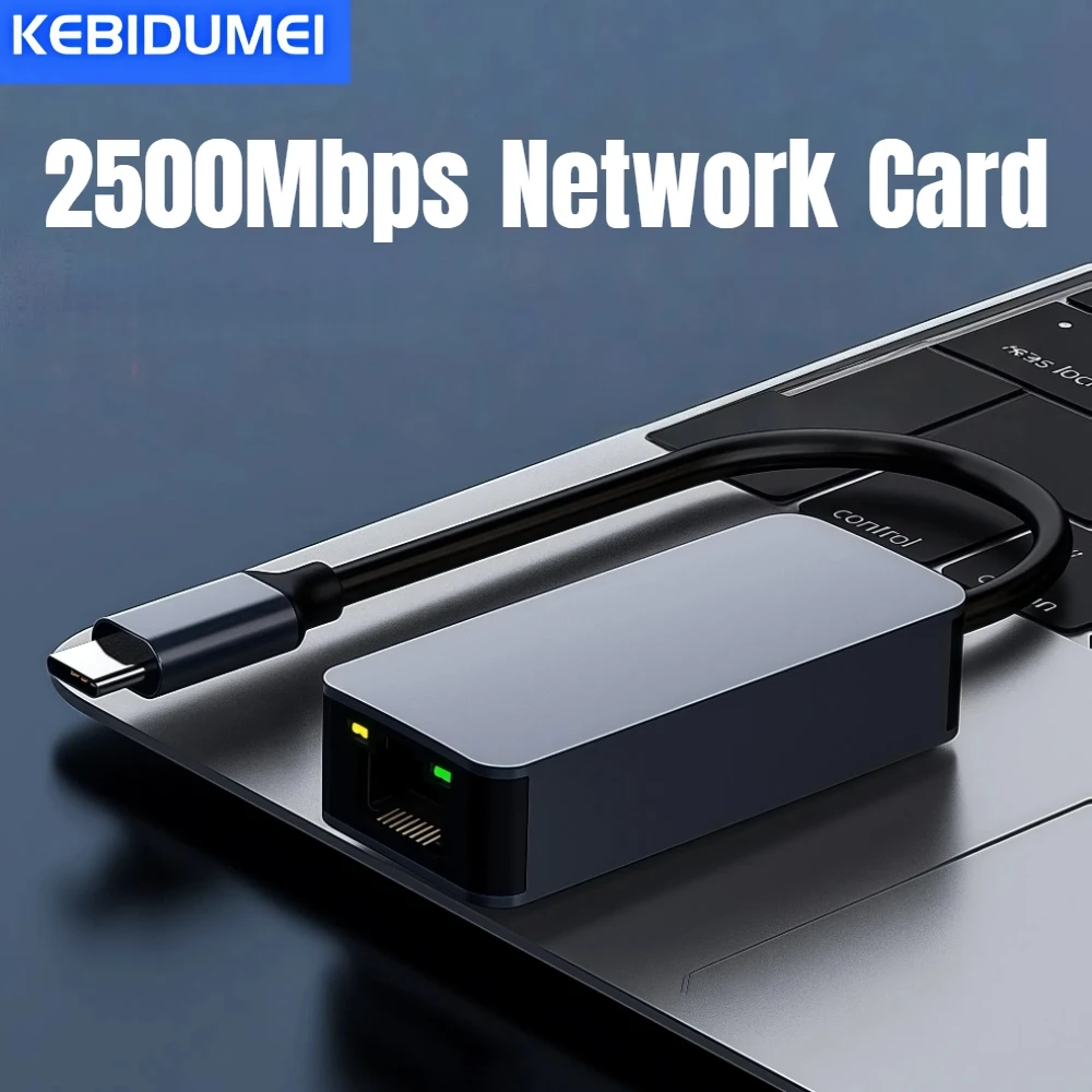 2500Mbps Wired Network Card Adapter USB Type-C to RJ45 Adapter 2.5G USB 3.0 Wired Network Converter HUB For Laptop Win 7/8/10