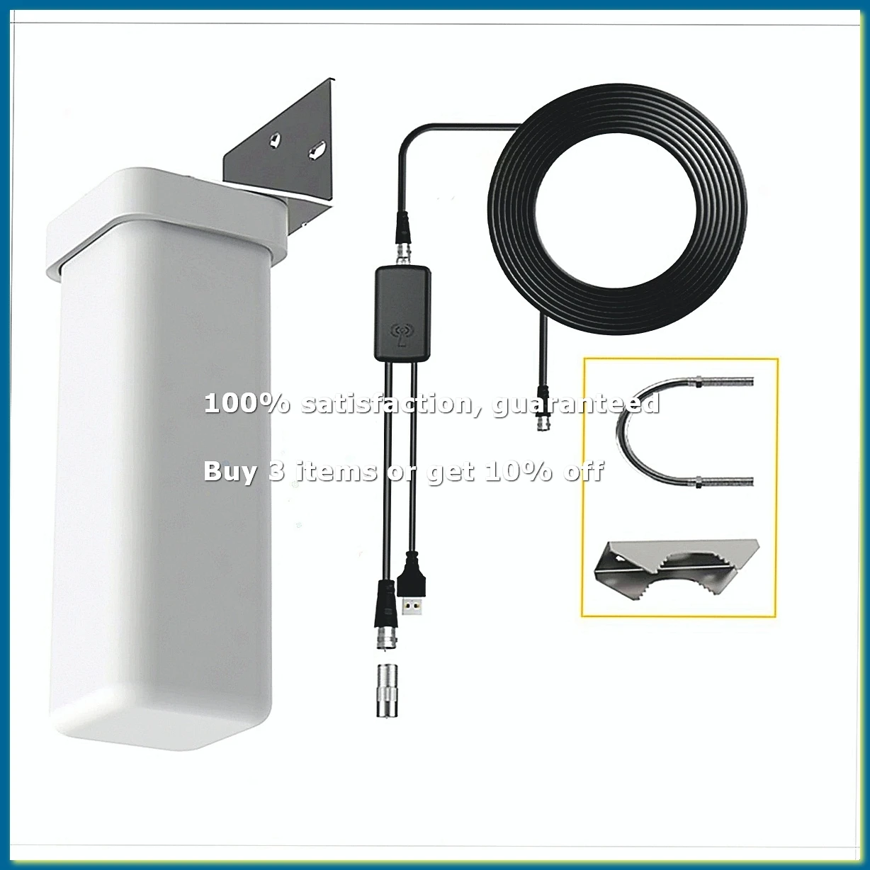 4K Digital TV Antenna 35dBi Outdoor Free HDTV Channel 6000 Miles Long Range Signal Amplifier for ATSC/DVB-T/DMB-T/ISDB-T