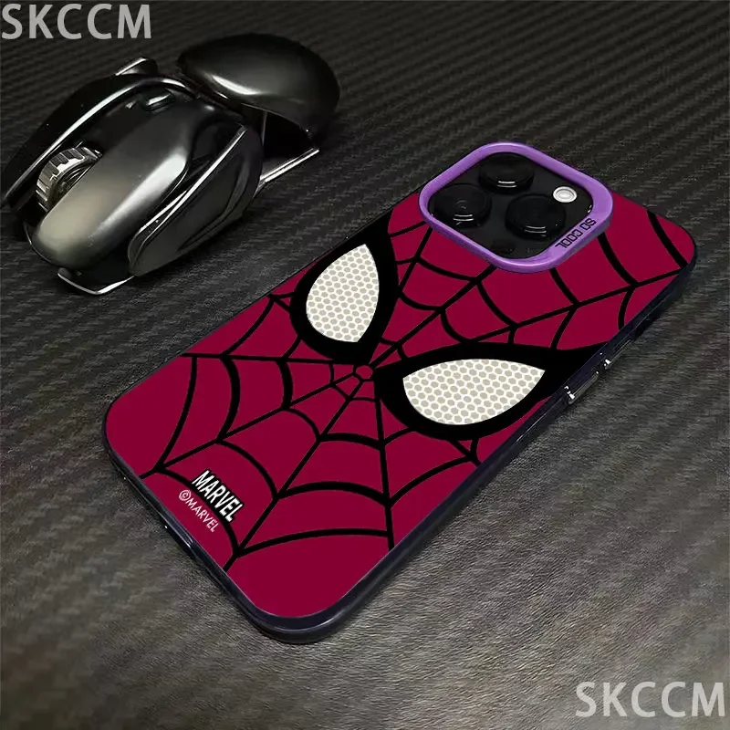 Marvel Superhero Spiderman Colored Color Phone Case for iPhone 16 15 14 13 12 11 Pro Max X XS XR 7 8 Plus SE2 Shockproof Cover image 3