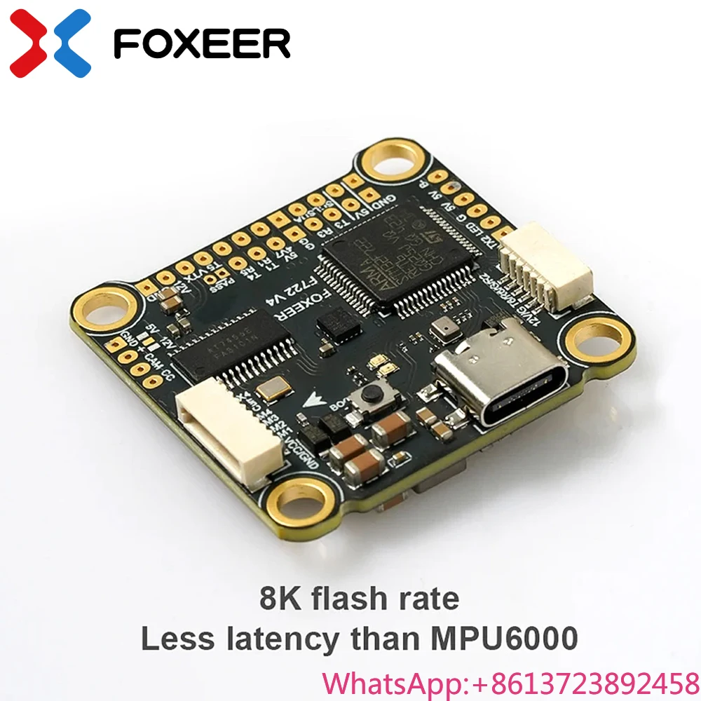 

FOXEER F722 V4 Flight Controller ICM42688, Barometer, OSD, Black Box 16M, BEC DC5V/3A, DC12V/3A, 4-6S Lipo for RC FPV Drone