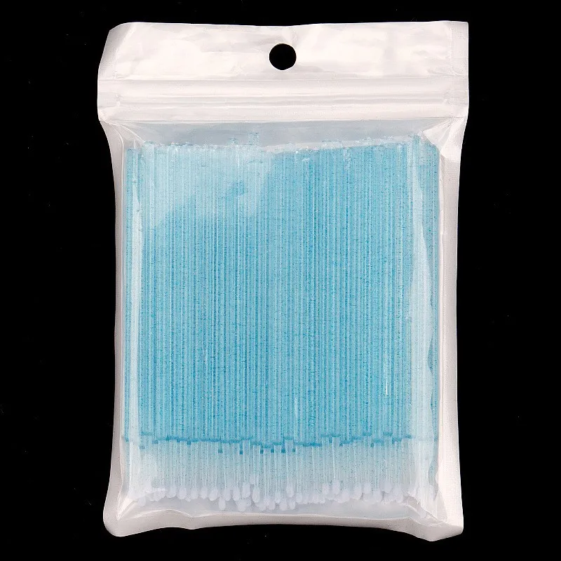 100pcs Removing Applicator Mascara  Brush Crystal Wands Microbrush Lash Eyelash Micro Swab  Extension Makeup brushes Tools