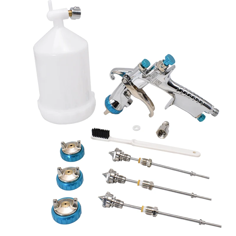 Original W-101 HVLP Spray Gun W-101 0.8/1.0/1.3/1.5/1.8mm Nozzle Spray Gun for Car Furniture Automotive 400ml Cup