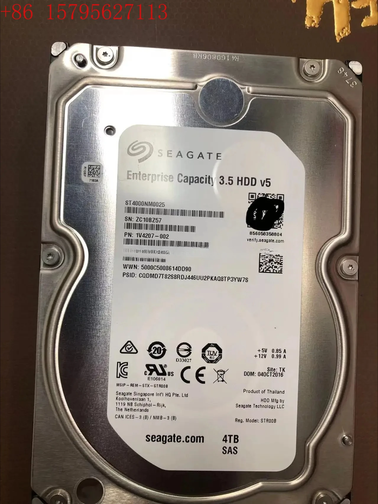 

ДЛЯ ST4000NM0025 Seagate Enterprise 4 ТБ 7,2 КБ 12 Гбит/с 3,5 "SAS оригинальный жесткий диск новый