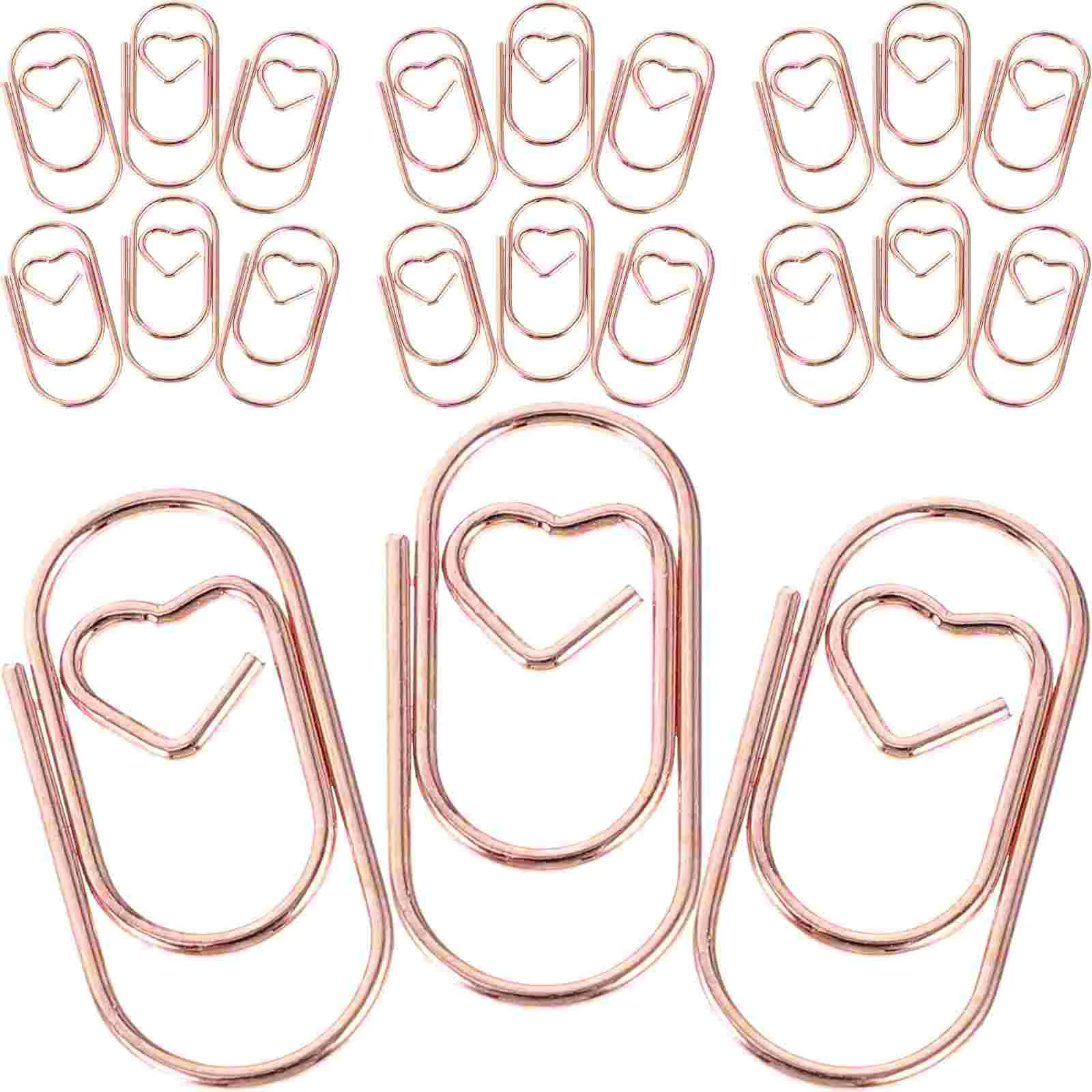  100 Pcs Heart-shaped Metal Mini Paper Clip Child Assorted Multi-use Craft Clips