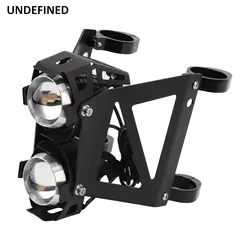 Universal Motorcycle Auxiliary Fog Spotlight Modified Dual Headlight W/Front Fork Clamp 41-45mm For Suzuki Dirt Bike