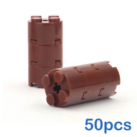 50pcs DIY Building Blocks Thick Figures Bricks Cylinder 2x2 Educational Creative Size Compatible With 6143 Toys for Children