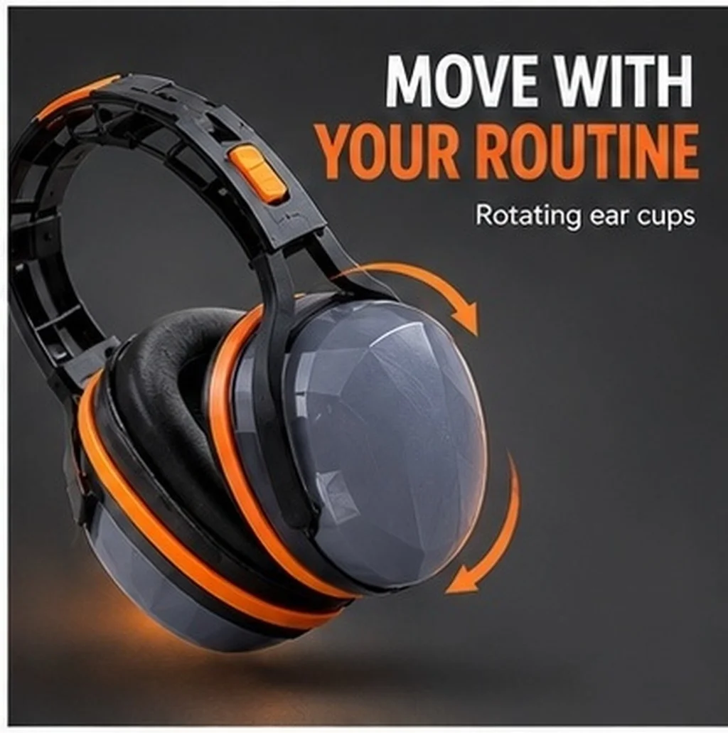 Soundproof Over Ear Headset for Adults Heavy Duty ABS Hearing Protection Ear Muff for Loud Environments Study Factory