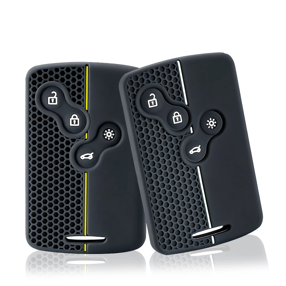 

4 Buttons Silicone Car Key Case Cover For Renault Duster Captur Clio Logan Megane 1 2 3 Koleos Scenic Nema Fluence Zoe Accessory