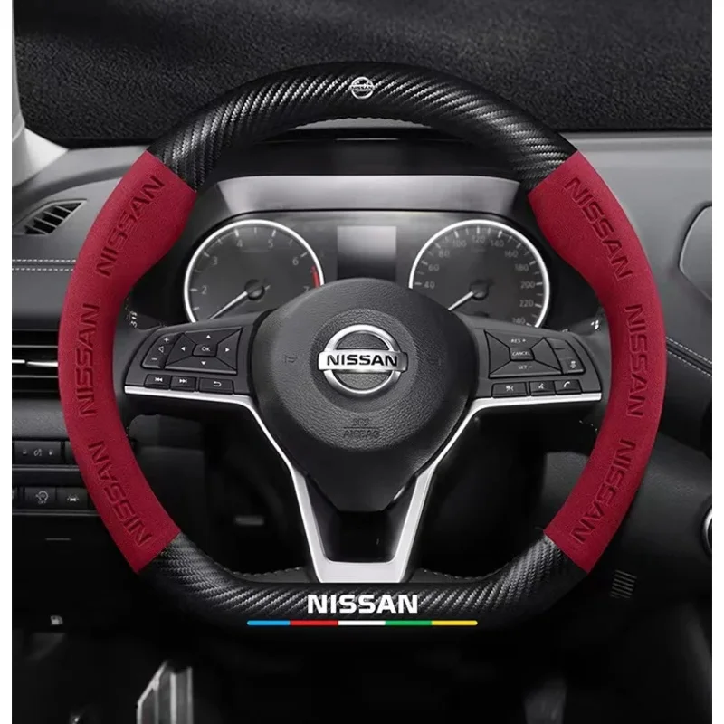 Car Steering Wheel Cover For Nissan 350z 370z altima Armada Frontier Kicks Leaf nismo pulsar Qashqai J10 J11 Juke Murano Teana view 4
