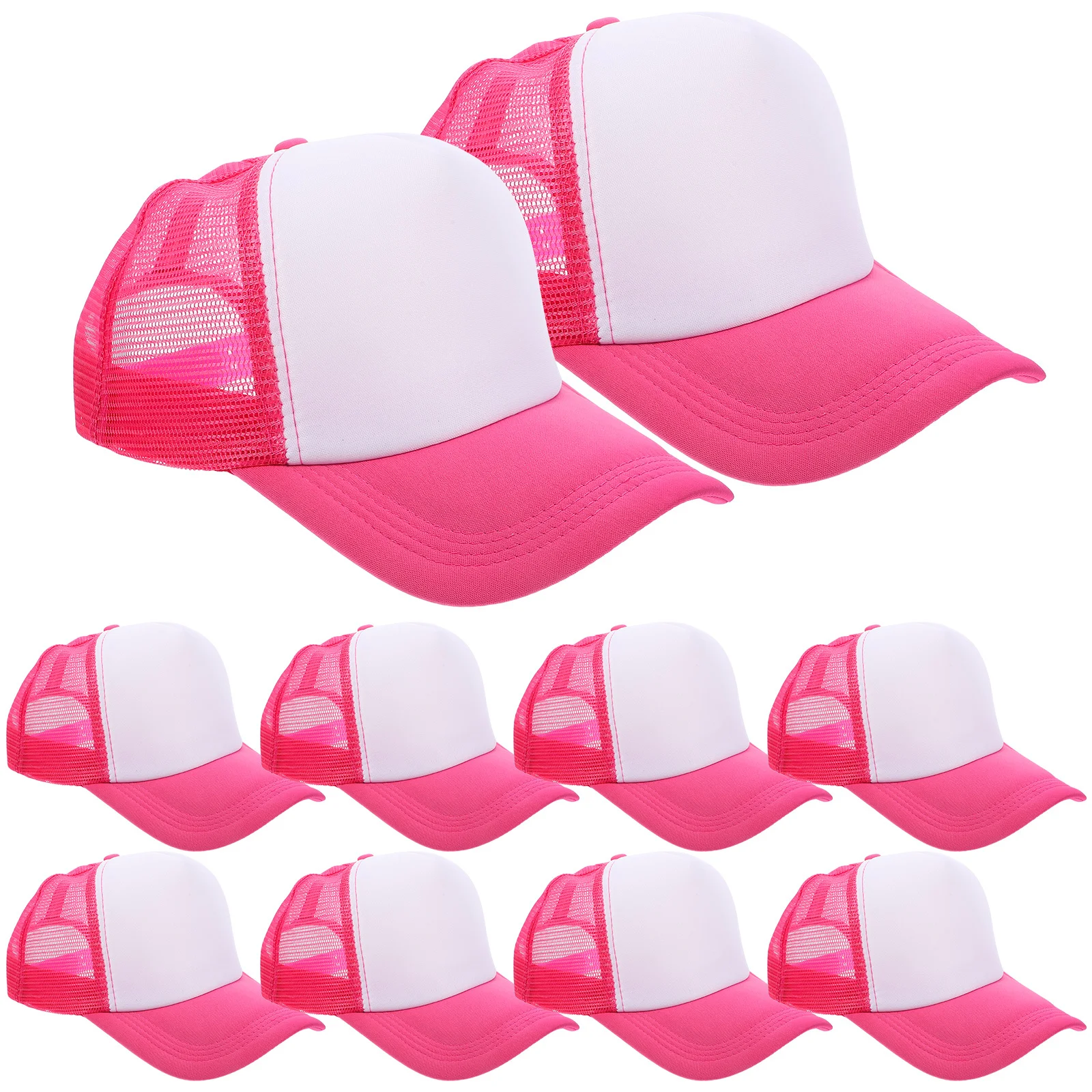 10 قطعة نقل الحرارة قبعات البيسبول فارغة شبكة التسامي القبعات DIY بها بنفسك قبعة من أوت دور خفيفة الوزن تنفس التسامي القبعات #6