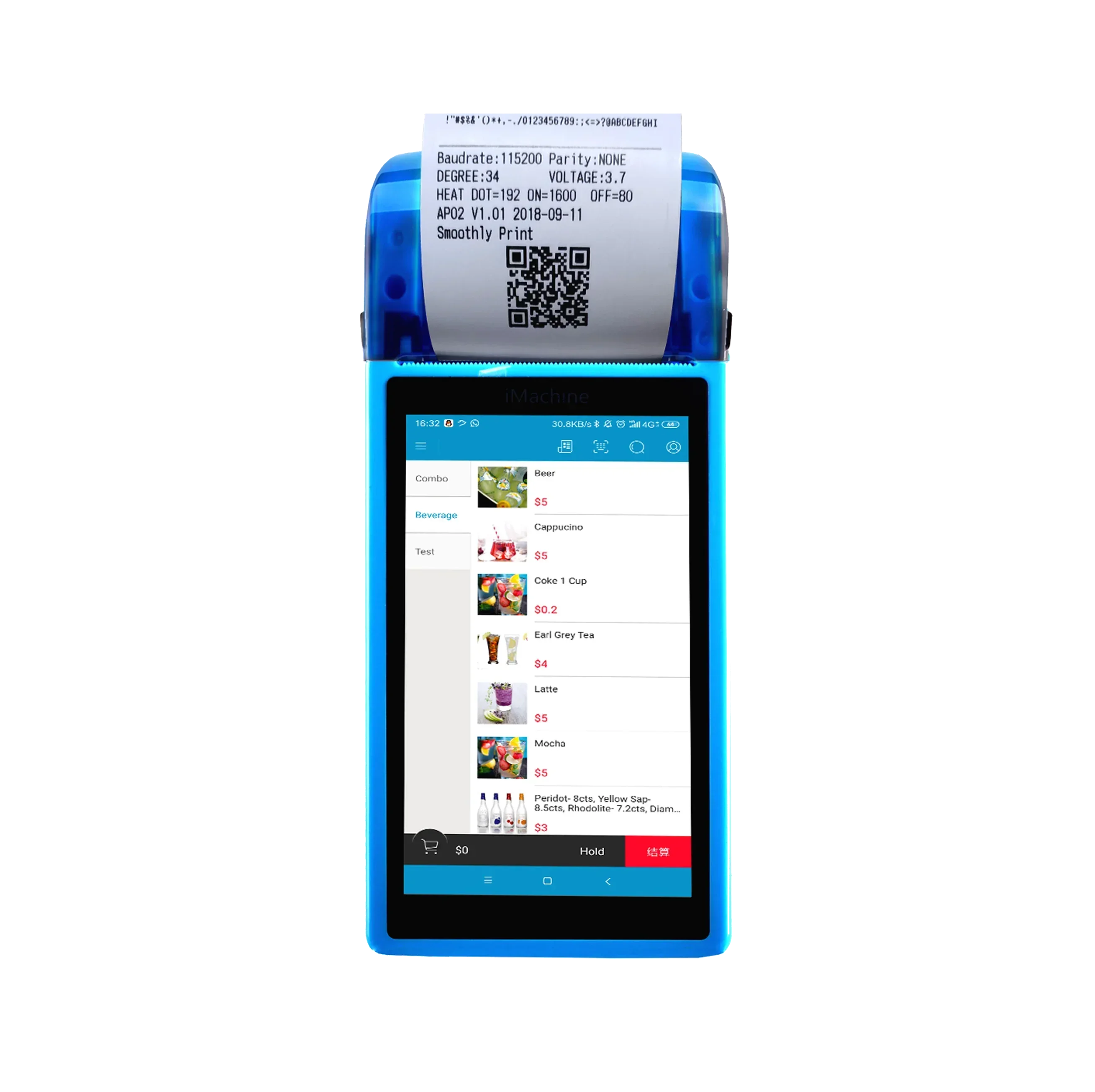 2026 Cheapest New Pos Android 8.1 Q6 Handheld Android Pos Terminal Printer Android Mobile Printer PDA