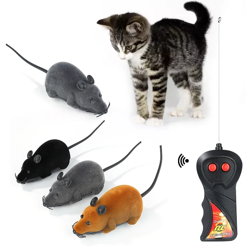 Cat Interactive Toy Pet Simulation Mechanical Movement Mouse Electric Wireless Remote Control Novel and Interesting Pet Supplies