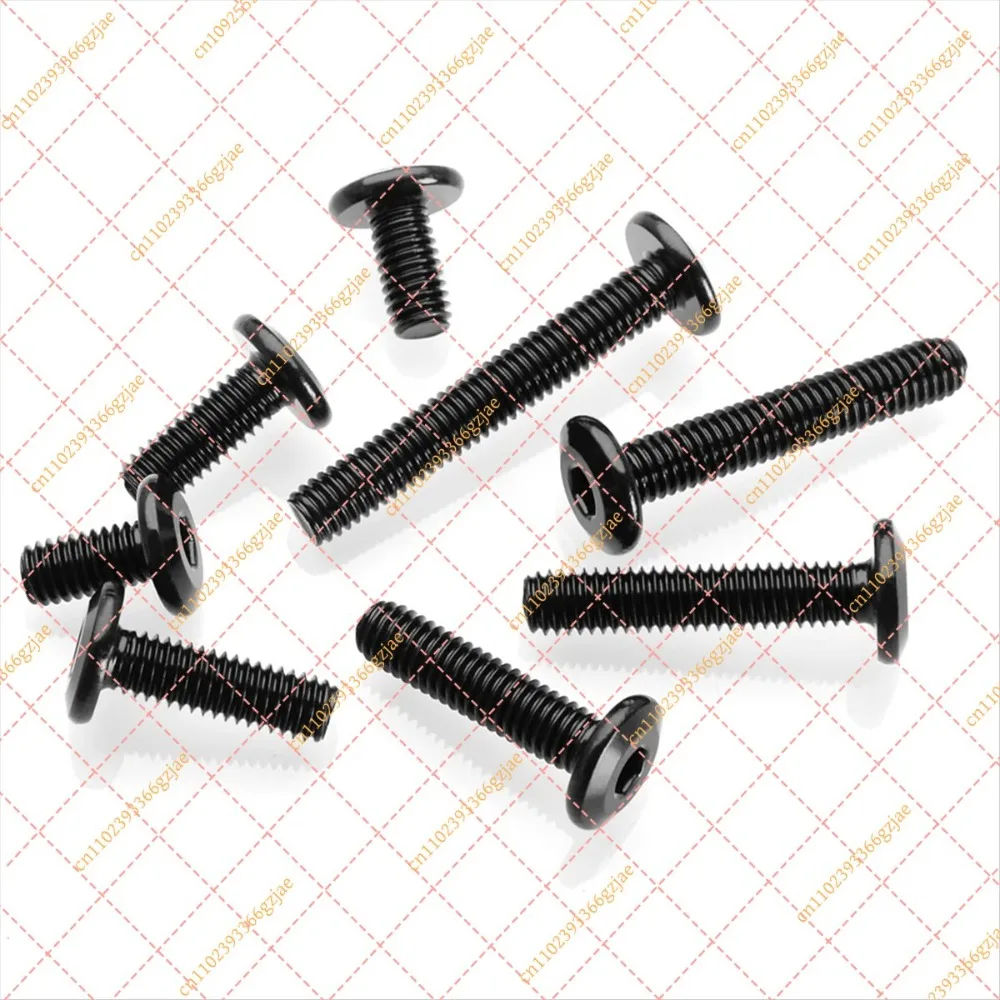 50Pcs M6 x 30mm Flat Head Hex Socket Cap Screws Bolts, 304 Stainless Steel Full Thread Furniture Hardware with Hex Wrench