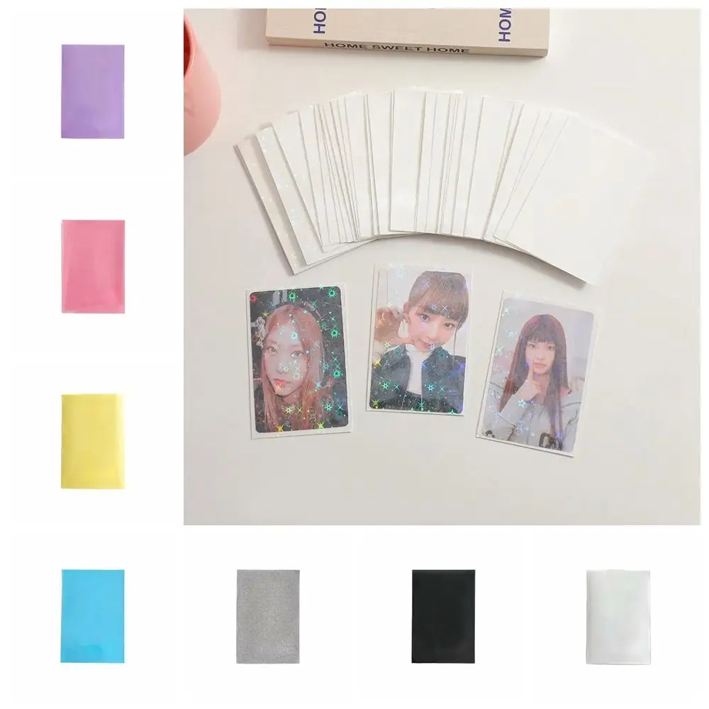 

10pcs/set Card Bag Macaron Color Idol Photo Protective Cover Two-layer Pure Color Photo Cards Bag DIY Photo Card Film Home