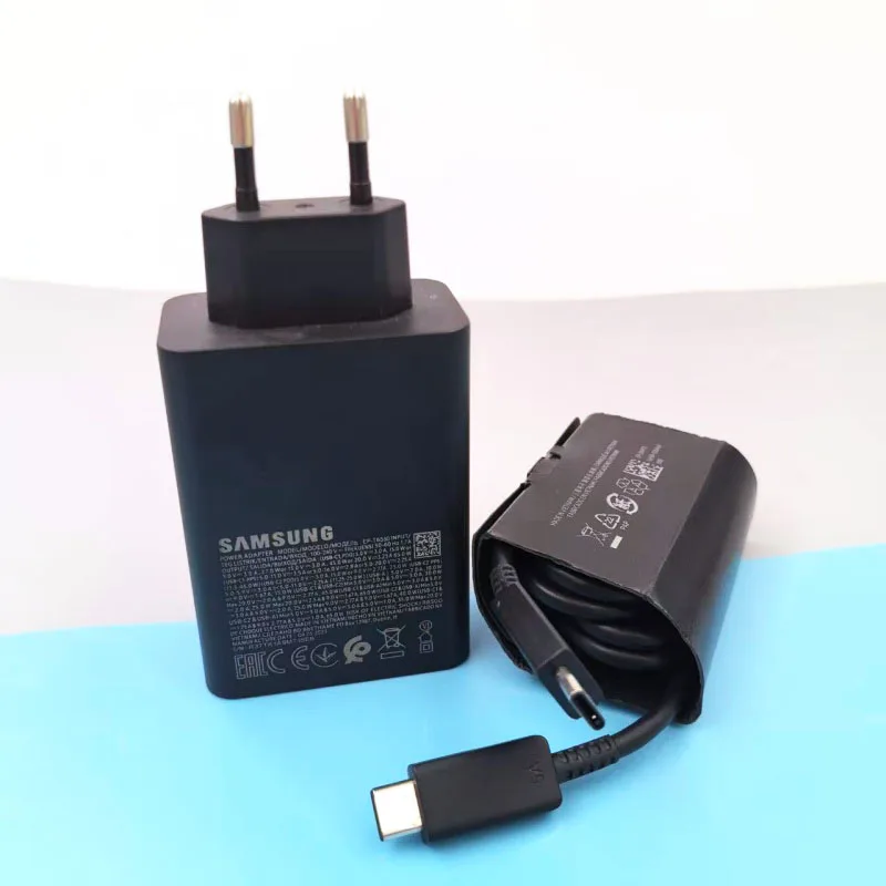 Samsung 65W Trio Caricatore Super Veloce 25W PD Adattatore di Ricarica Rapida UE Per Galaxy S25 S24 Note20 Ultra A56 C55 +1/1.8M Tipo C Cavo
