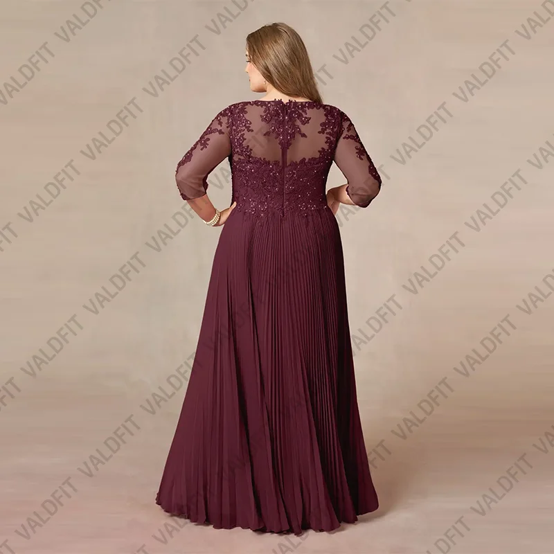 Customized Plus Size Burgundy Mother of the Bride Dresses for Wedding Formal Occasion vestidos de fiestas elegantes mujer