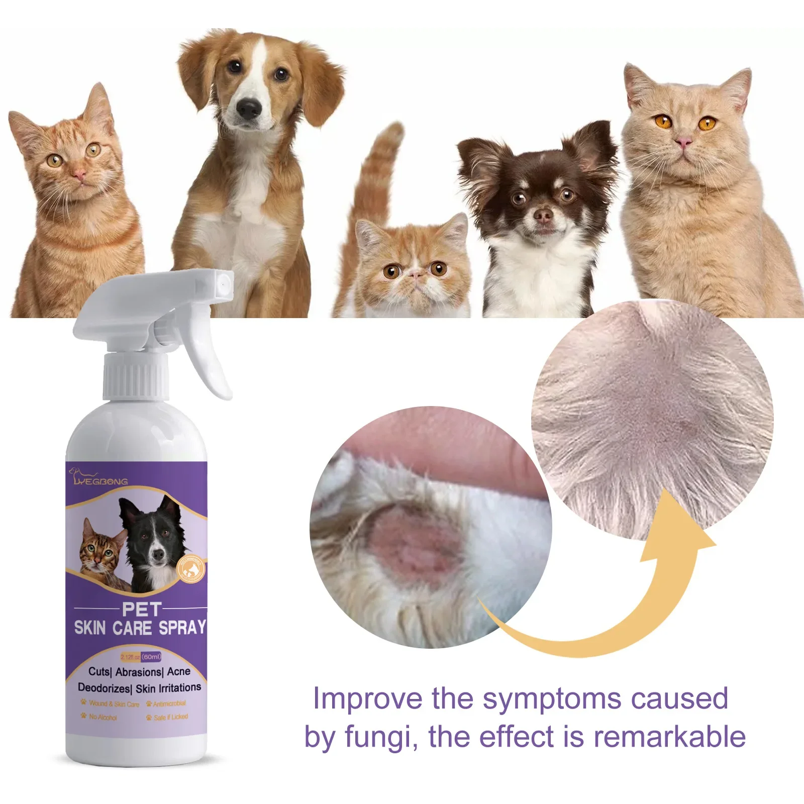 Hypochlorous Itch Relief Spray For Dogs Cats Hot Spot Treatment For Dog Dry And Itchy Skin Allergies Dermatitis Skin Care