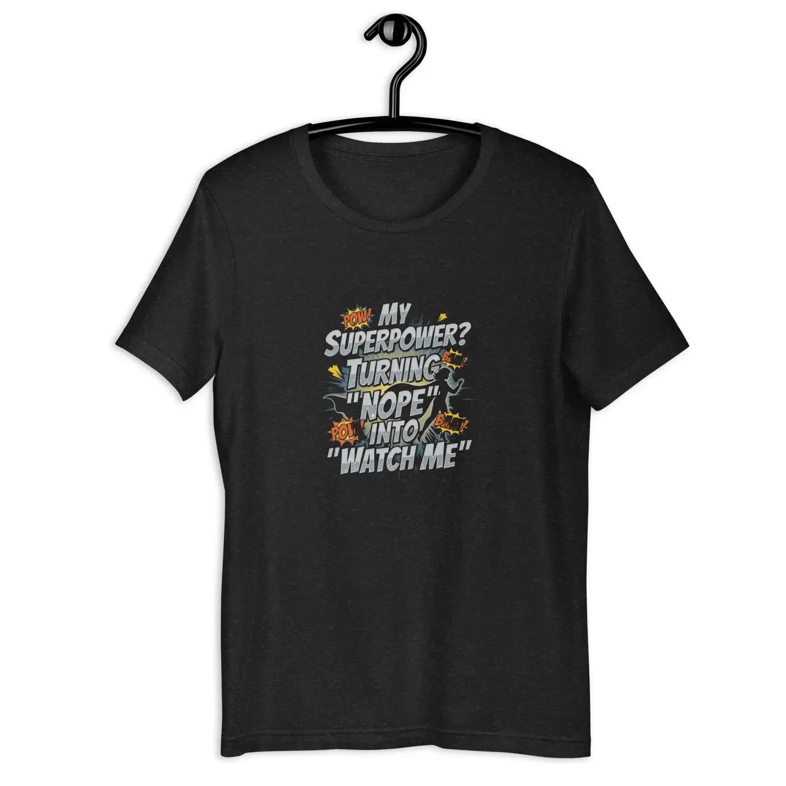 Funny Motivational T Shirt My Superpower Resilience Humor vintage Washed Top For Everyday Wear streetwear Stylish Slightly