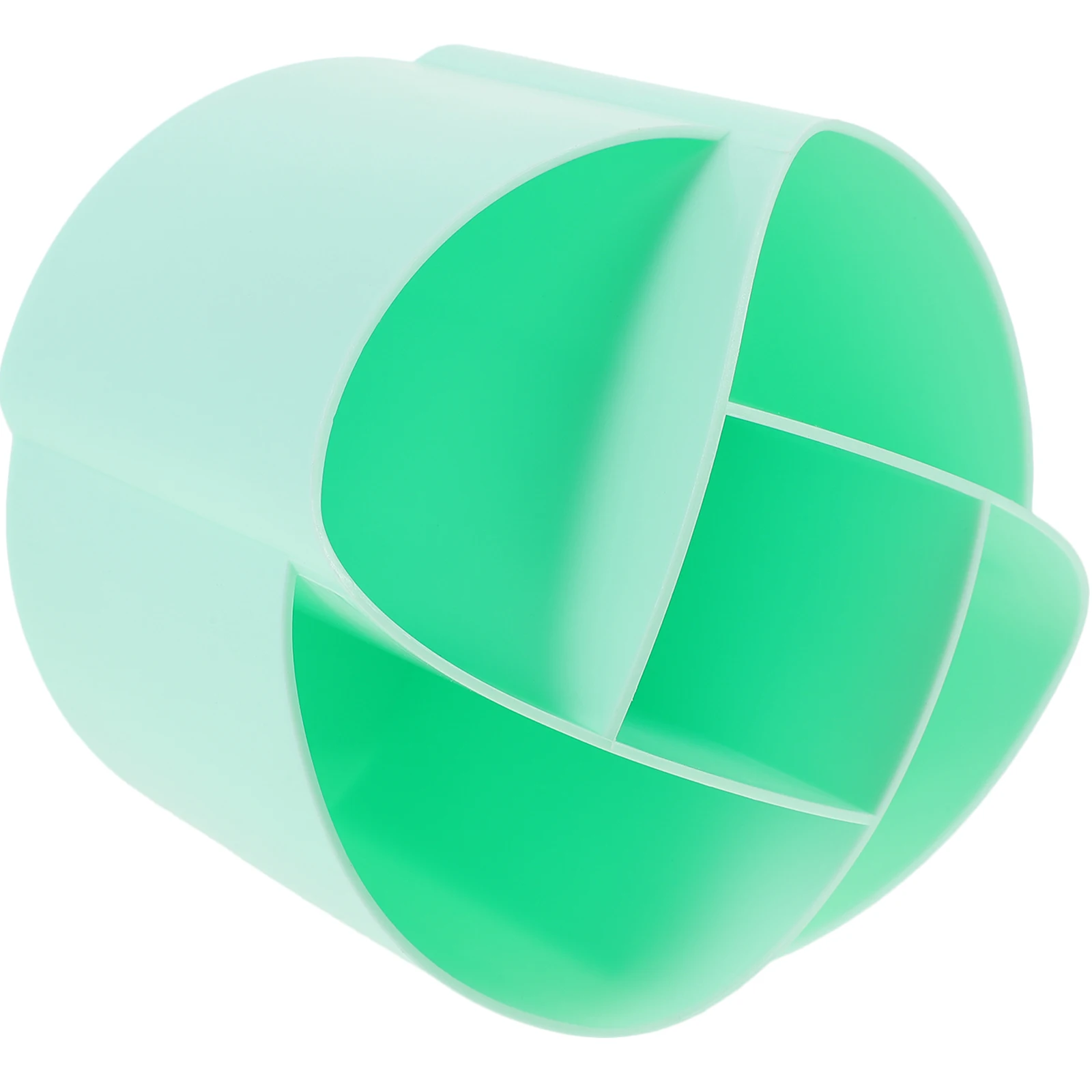 

Rotating Pen Holder Desk Organizer 360 Degree White Green Plastic Large Capacity Wear Resistant Storage Box Office Supplies