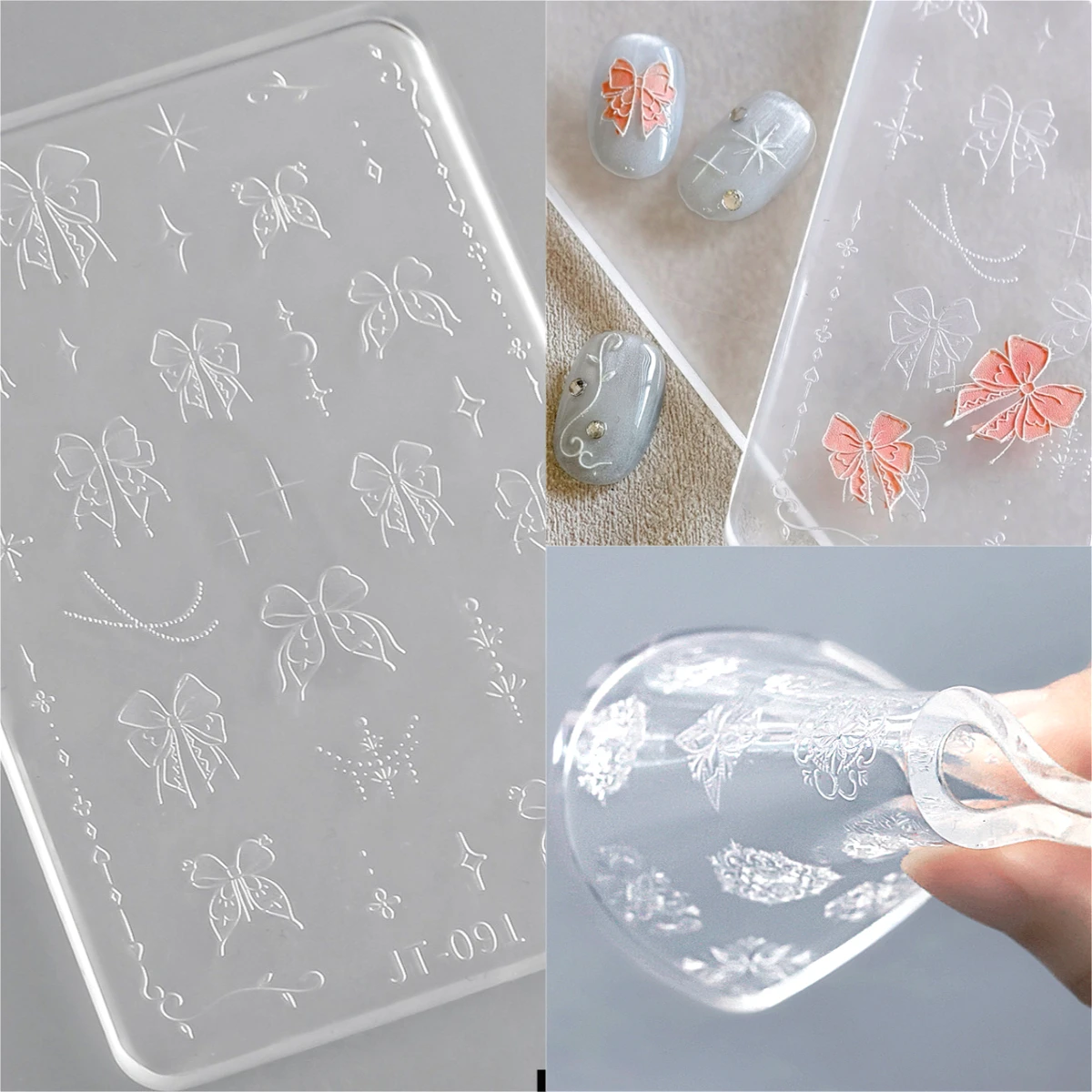 

Lace Bowknot Star Moon 3D Reliefs Silicone Nail Art Accessories High Quality UV Gel Manicure Molds Cartoon DIY Carving Mould