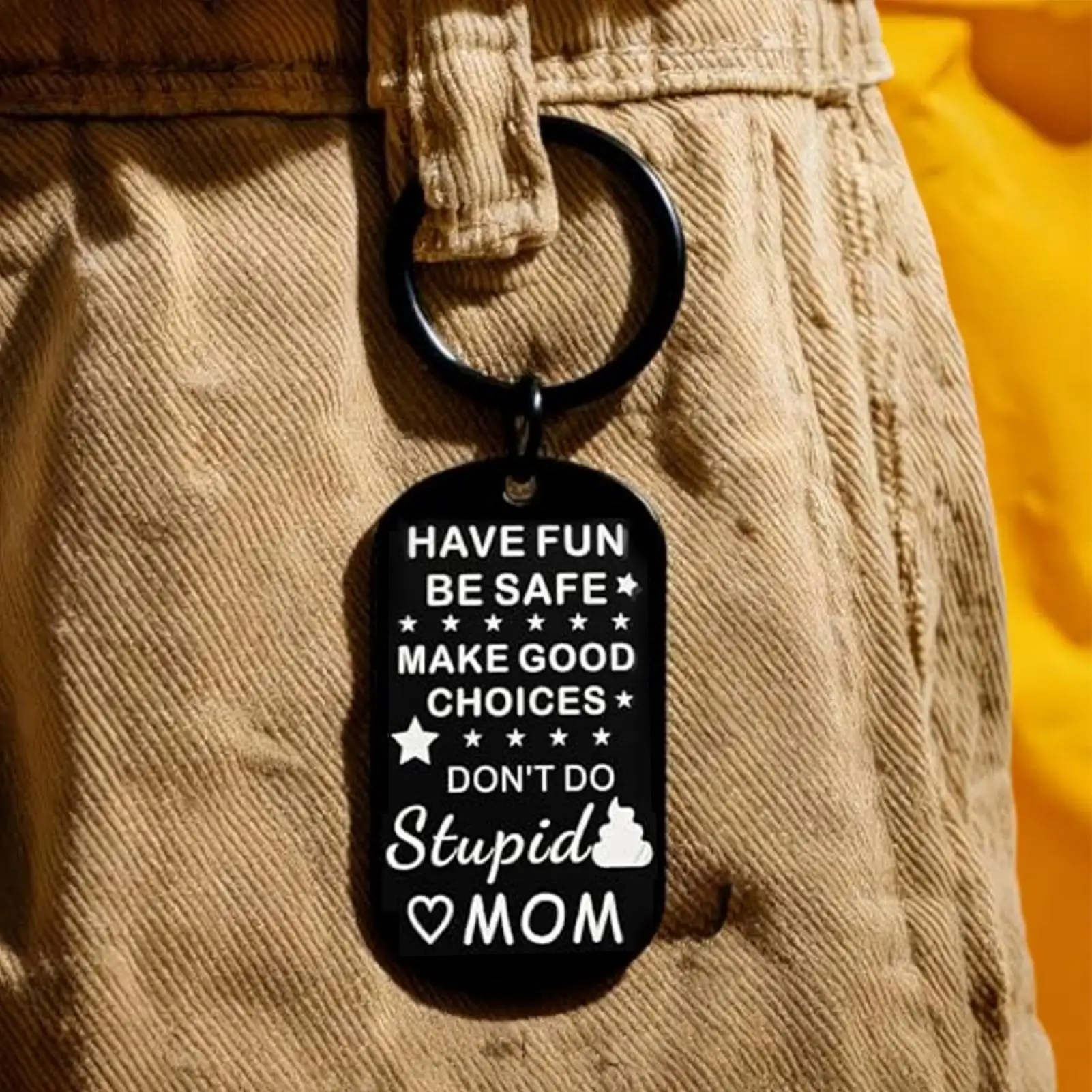 مفتاح سلسلة مضحك روح الدعابة كيرينغ محفظة حقيبة سحرية المفاتيح من الأم للطفل بنين الشباب ابن ابنة الأسرة الأصدقاء عيد الميلاد #3