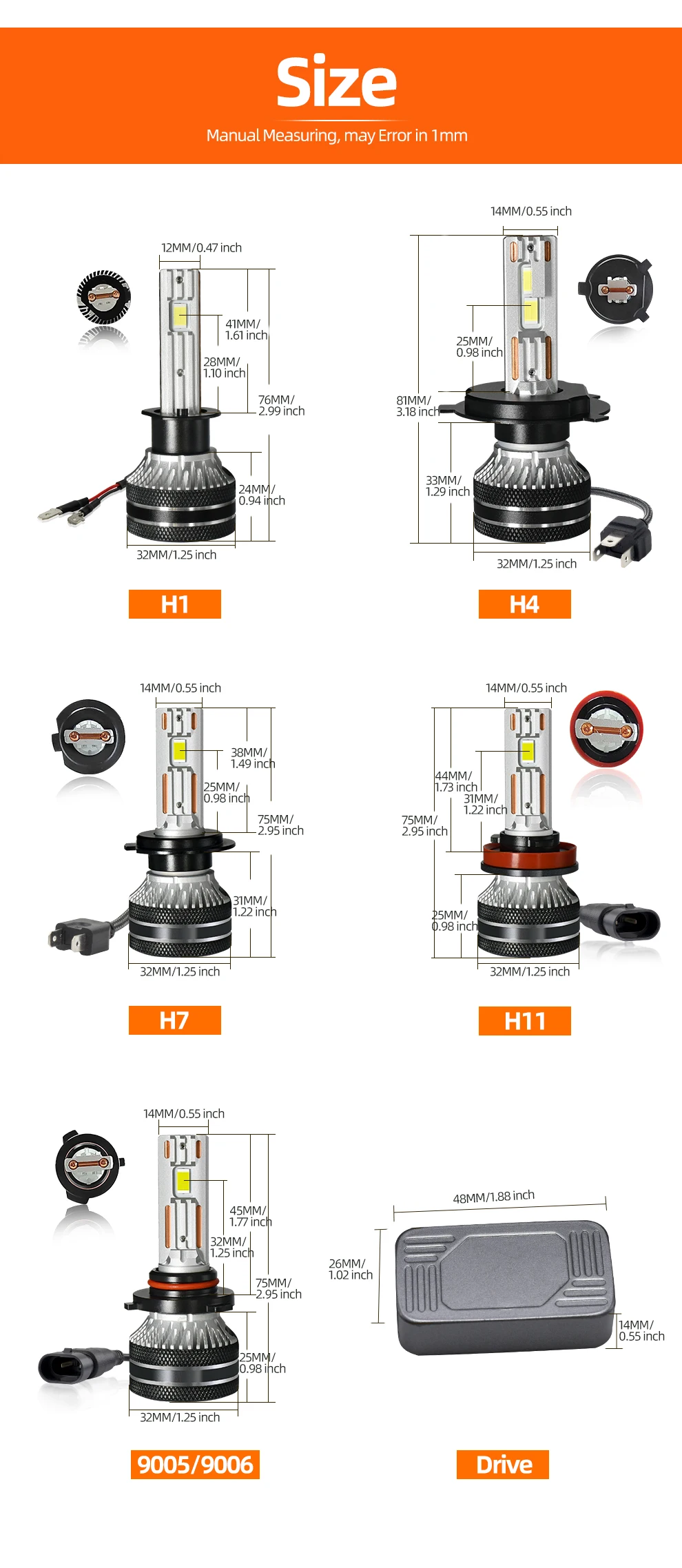 K5C H7 LED 60000LM 140W H7 Canbus Led-lampen 4300K LED H4 H11 HB3 9005 HB4 9006 K6C led Doppel Kupfer Rohr Nebel Licht 12V 2PCS – Detail 4