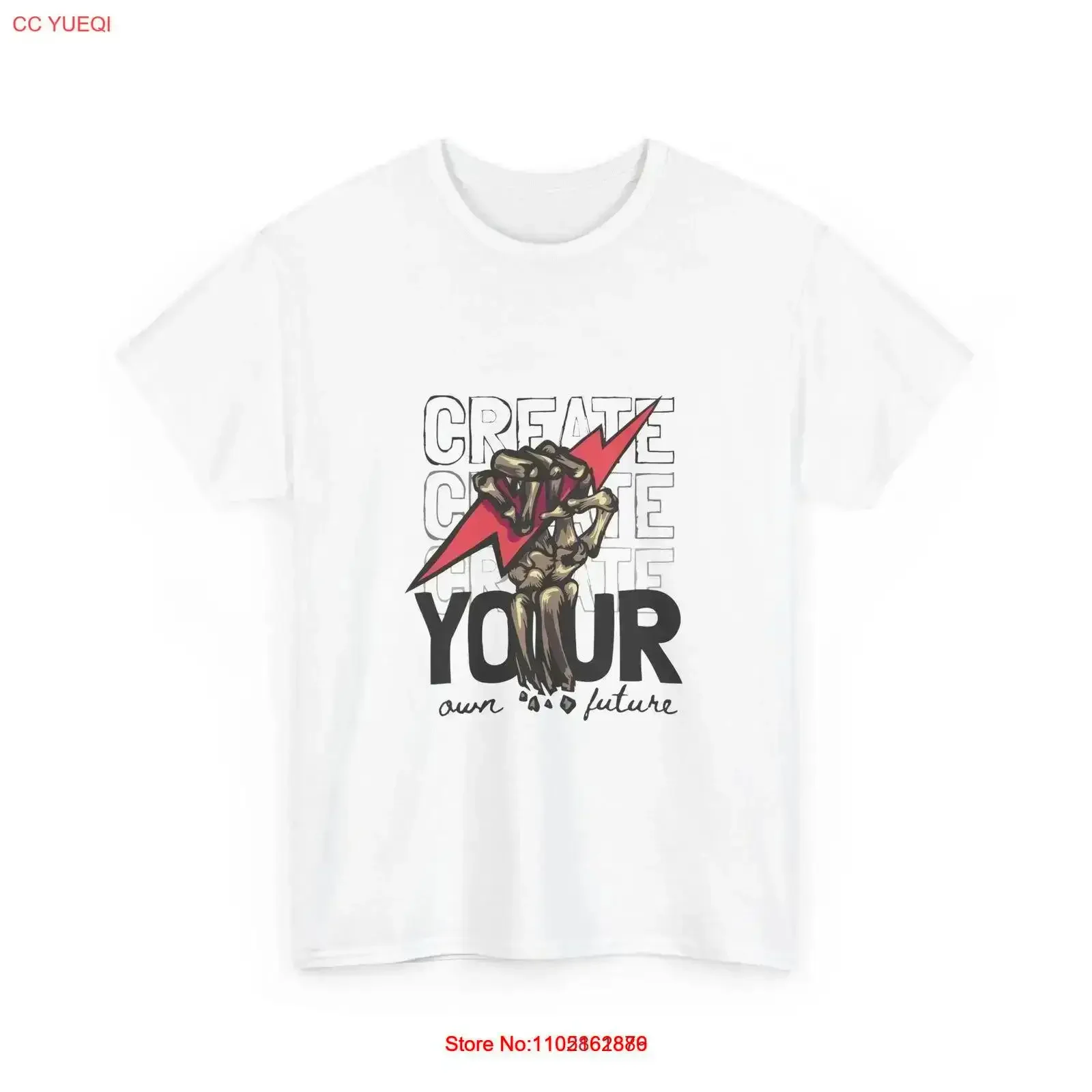 Empowerment Quality Cotton T Shirt Create Your Future Inspirational Fashion vintage Washed Soft homme Stylish vintage Washed