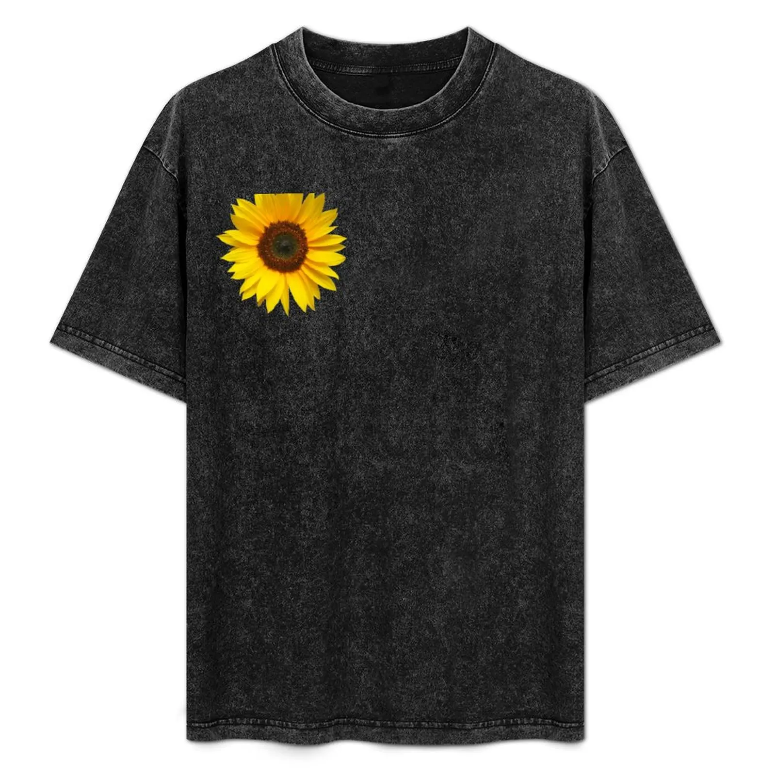 Single Sunflower T-Shirt Casual Graphic Print Tee