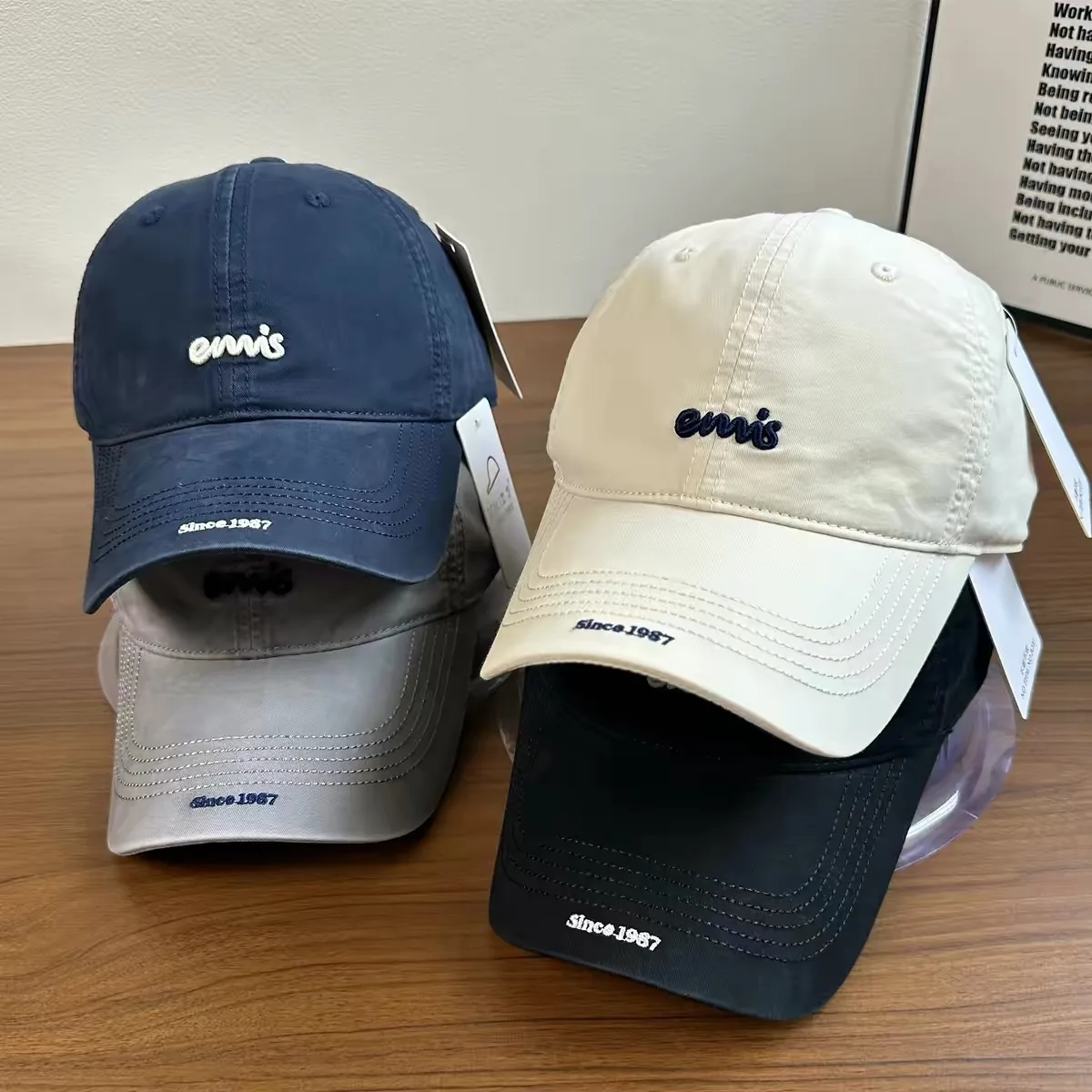emis Baseball Caps Unisex Casual Letter Embroidered Sun Visor Hat All-Match Vintage Headwear for Outdoor Travel Sports Daily
