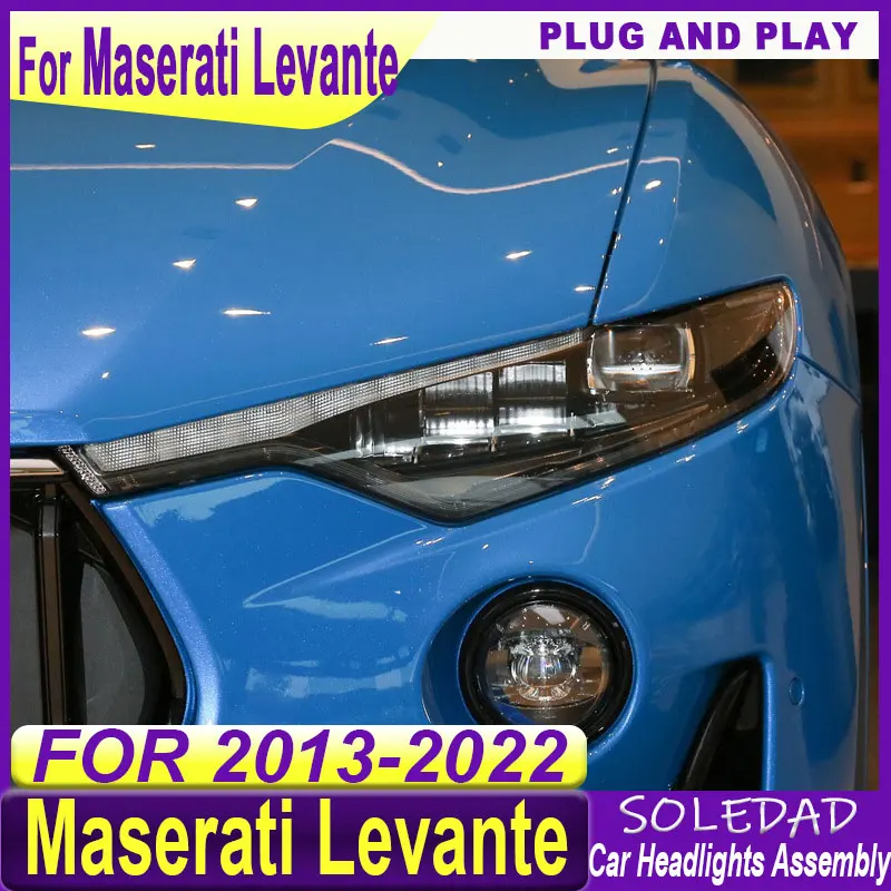 Car Lights For Maserati Levante Headlight 2013 2014 2015 2016 2017 2018-2022 Upgrade 2023 Style Front Lamps Full LED Projector