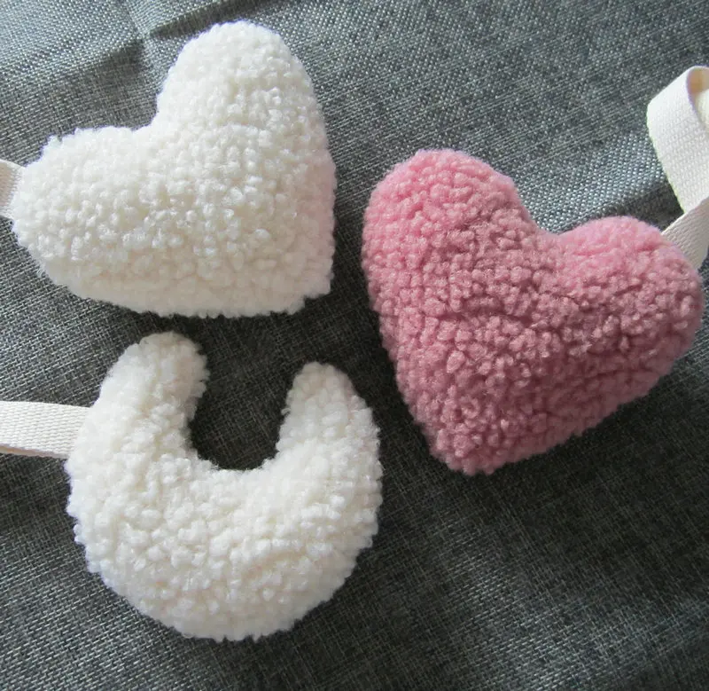Baby Pacifier Chain Sherpa Moon Star Heart Plush Pendant Newborn Dummy Holder Nipple Clip Nursery Infant Comforter