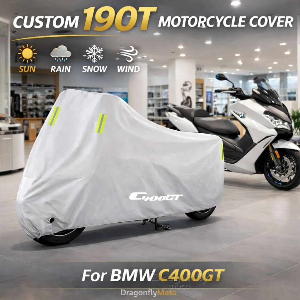 

Чехол для мотоцикла BMW C400GT C 400GT C400 GT 2019-2022, серебристый, водонепроницаемый, защита от УФ-лучей, дождя, пыли, солнца, для улицы и дома