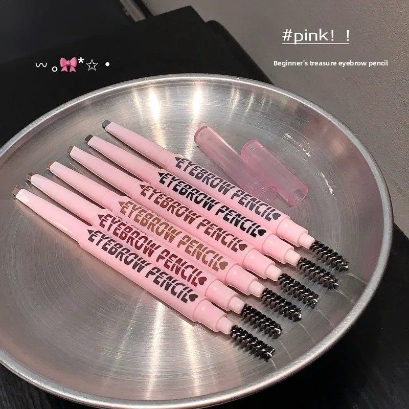 10 أقلام مضادة للتلطخ ومضادة للحواجب 2 في 1 مستحضرات تجميل احترافية للنساء 6 ألوان مقاومة للماء ومتينة للحواجب #4