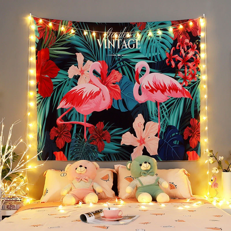 VIKAMA Flamingo & Tropical Plant Tapestry, 6 Assorted Designs, Wall Hanging Art for Bedroom Living Room