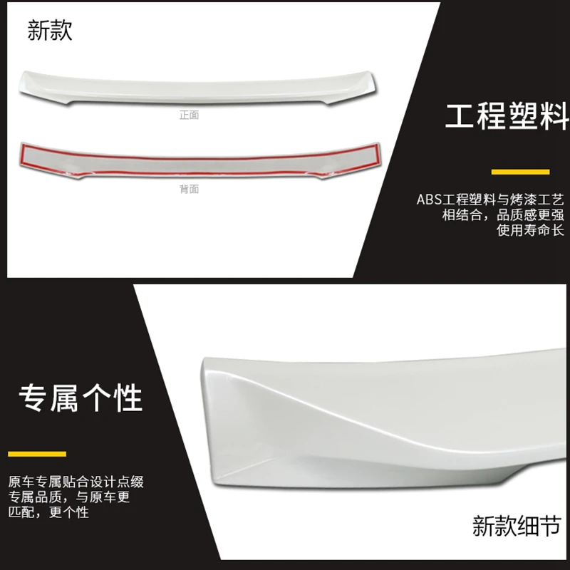 For Toyota Land Cruiser LC200 4000 4700 4600 Spoiler 2008 09 2010 11-2019 ABS Material Car Rear Trunk Wing Accessories Body Kit