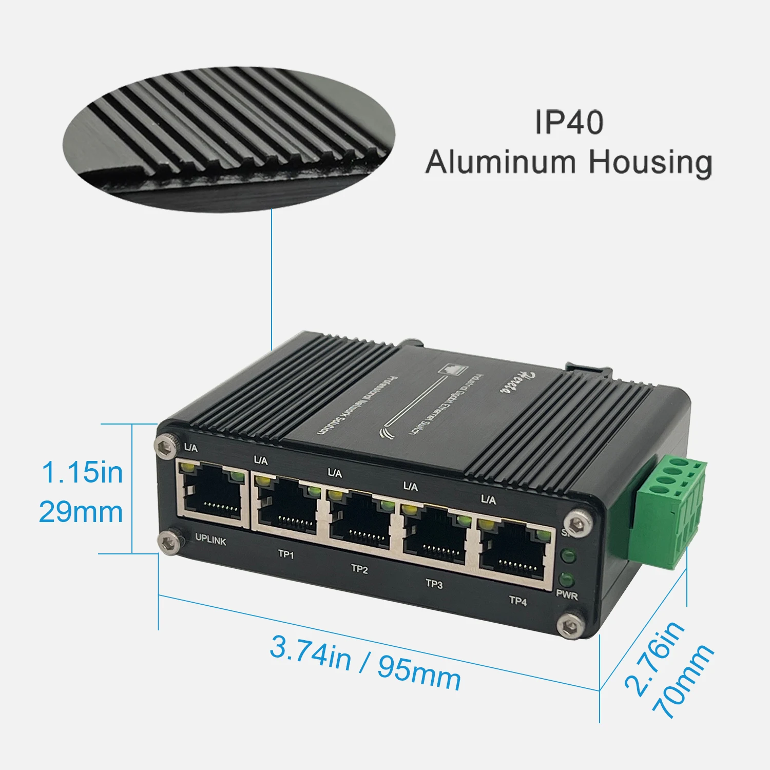 Imagem -05 - Mini Switch Gigabit Industrial de Portas Ethernet Não Gerenciado Rápido 10 100 1000mbps Rj45 Hub Injetor de Internet Interruptor de Rede