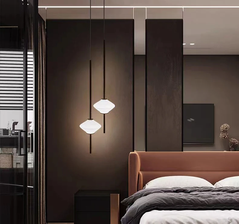 White Glass LED Pendant
