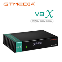 GTmedia V8X Satellite Receiver DVB-S/S2/S2X,VCM/ACM/multi-stream 1080P HD Built-in 2.4G WIFI Support BISS auto roll Full PowerVu